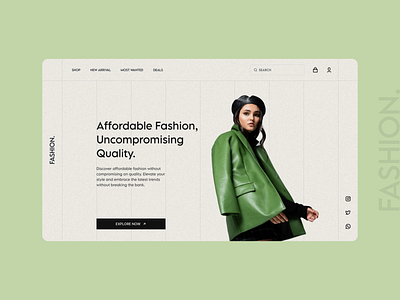 Hero Header : Website Design/Landing Page branding clean design ecommerce feshion header hero minimalist modern ui ux webdesign