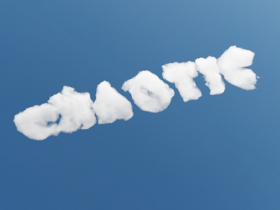 cloud 3d typography 3d 3d modeling blender cloud design render typography