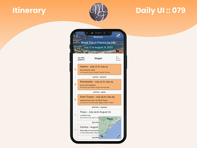 Itinerary Daily UI 079 application branding city daily ui date design graphic design illustration itinerary list map photo planning programme tourism travel ui ux vector