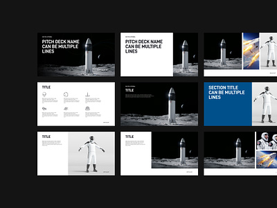 Pitch deck, presentation slides on the SpaceX example figma free pitchdeck presentation rocket spacex templates ui