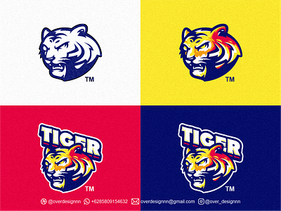 Tiger Logo branding design graphic design identity illustration logo mark tiger tshirt vector