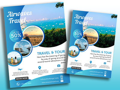 Printable Flyers for Travel Agency banner branding graphic design illustration illustrator photoshop socialmedia ui