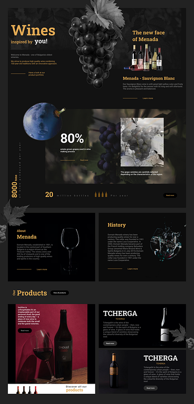 Redesign Winery Website figma graphic design illustration ui ui design ux web design website wine