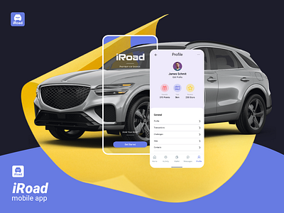 iRoad app app automotive branding car design geometry graphic design iroad logo luxury minimal shape typography ui uidesign uiux uxdesign