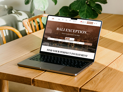 UI Web Design - Bali Exception apartment bali buy hero section hotel laptop real estate search sell ui web design
