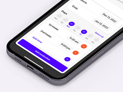 Pills Take Reminder Builder health app ios design minimal reminders