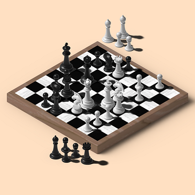 Chess Illustration 3d design graphic design illustration vector