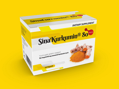 Curcumin Dietary Supplement Packaging Design mockup
