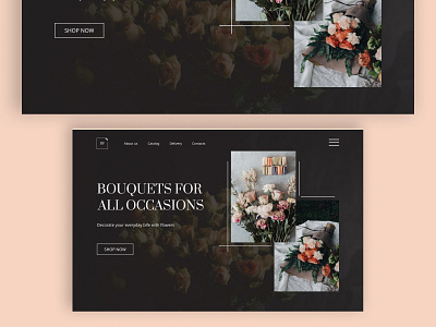 First screen for Flower shop design flower shop