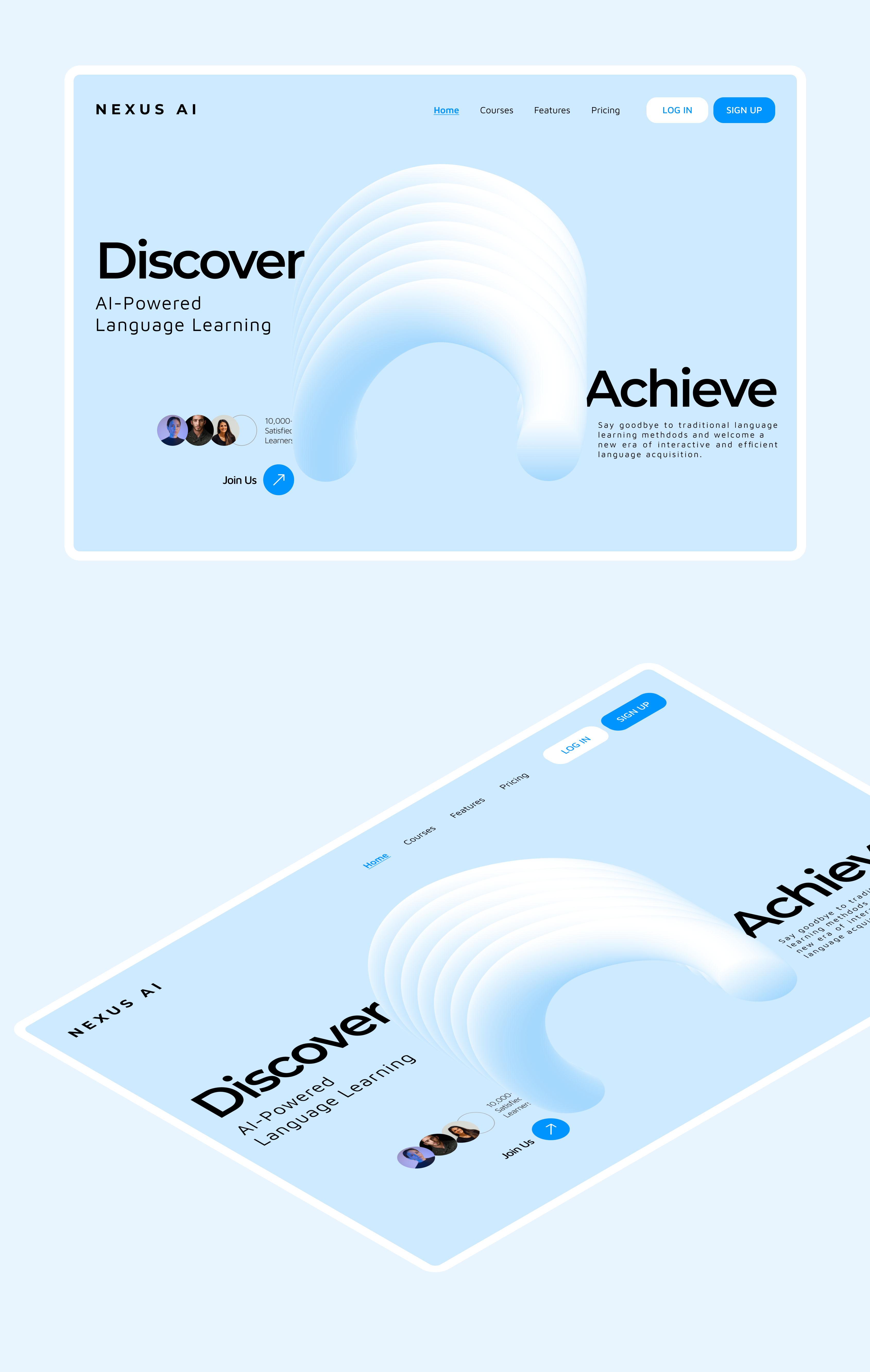 AI Powered Educational Website best design classroom design distance learning educational website interface landing page learning machine learning online school plan study ui designer ui ux webdesign