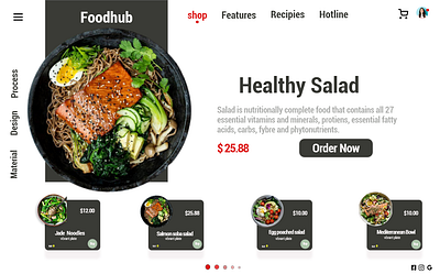 Food Website Landingpage branding landing page ui uiux web design