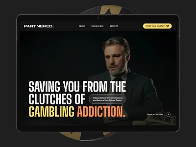 Partnered EV Landing Page addiction betting branding design designer figma freedom gamblingaddiction graphic design illustration landingpage landingpagedesign logo minimal ui webdesign
