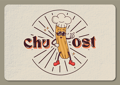 Chuost Logo 80s 90s branding cartoon snack style vintage