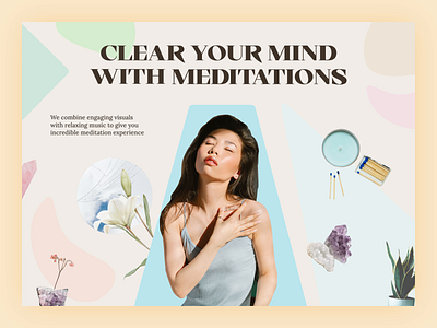 Meditation Web Service animation branding design desire agency graphic design illustration logo meditation mental health motion motion graphics sleep ui web