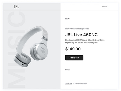 JBL // Animation animation clean design electronics figma gbl headphones minimal music product design ui ux