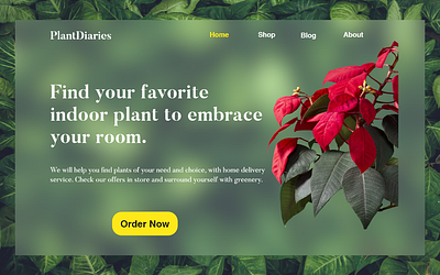 Plant Website Landingpage Design branding design graphic design nature plan website planting ui uiux web design