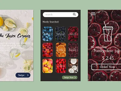Juice Application Design app design app screen application branding design inspiration juice application juice website ui uiux web design