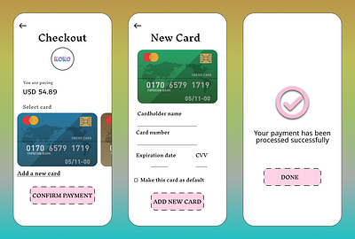 Daily UI #002 - Credit Card Checkout 002 card checkout credit daily ui design figma ui