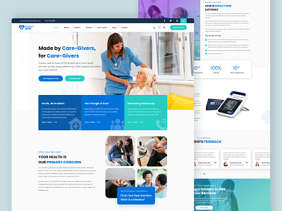 Personal Healthcare - Landing page care design doctor figma healthcare healthcoach home hospital landing nurse page personal ui ux webpage