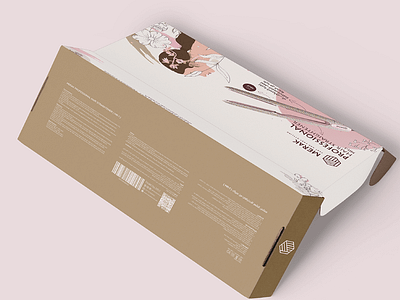 Merak Professional Hair Straghtener Box Package Design box box design package design ui