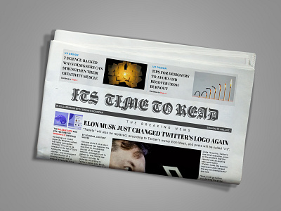 Newspaper Design: Its Time to Read branding design graphic design illustration newspaper design posterdesign typography ui
