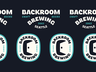 Backroom Brewing badge beer branding brewing door logo seattle typography