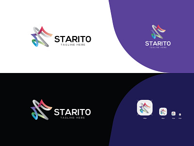 Starito Logo 3d branding colorful illustration logo modren star