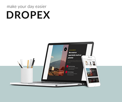 DROPEX transport website landing page app branding design graphic design typography ui ux