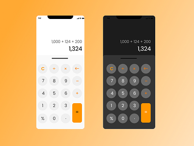 Calculator UI 100dayuichallenge calculator dailyui typography ui
