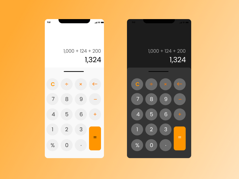 Calculator UI by Isha Gupta on Dribbble