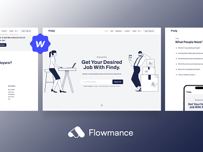 Findy Job Webflow Template agency template design jobsearch template webdesign webflow webflow template webflowtemplate websitedesign