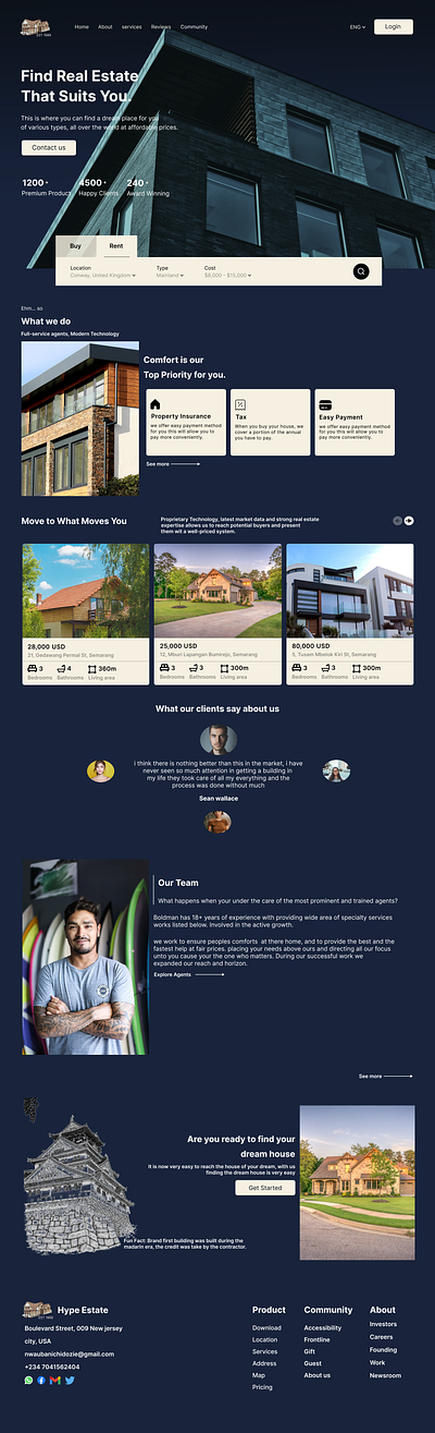 REAL ESTATE UI/UX DESIGN animation graphic design real estate ui user interface