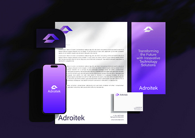 Adroitek Logo Design & Branding branding design flat graphic design illustration illustrator logo ui ux vector