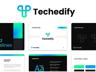 Techedify Logo Design - Letter T logo branding design graphic design logo logo makers logo redesign typography vector
