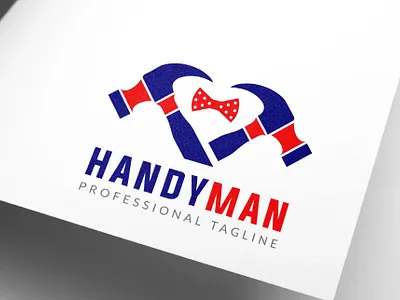 Construction Tool Repairing Handy Man Logo Design contractor handyman