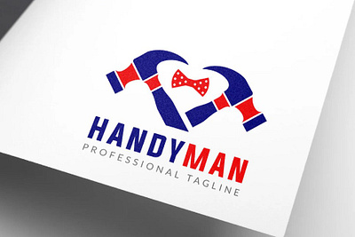 Construction Tool Repairing Handy Man Logo Design contractor handyman
