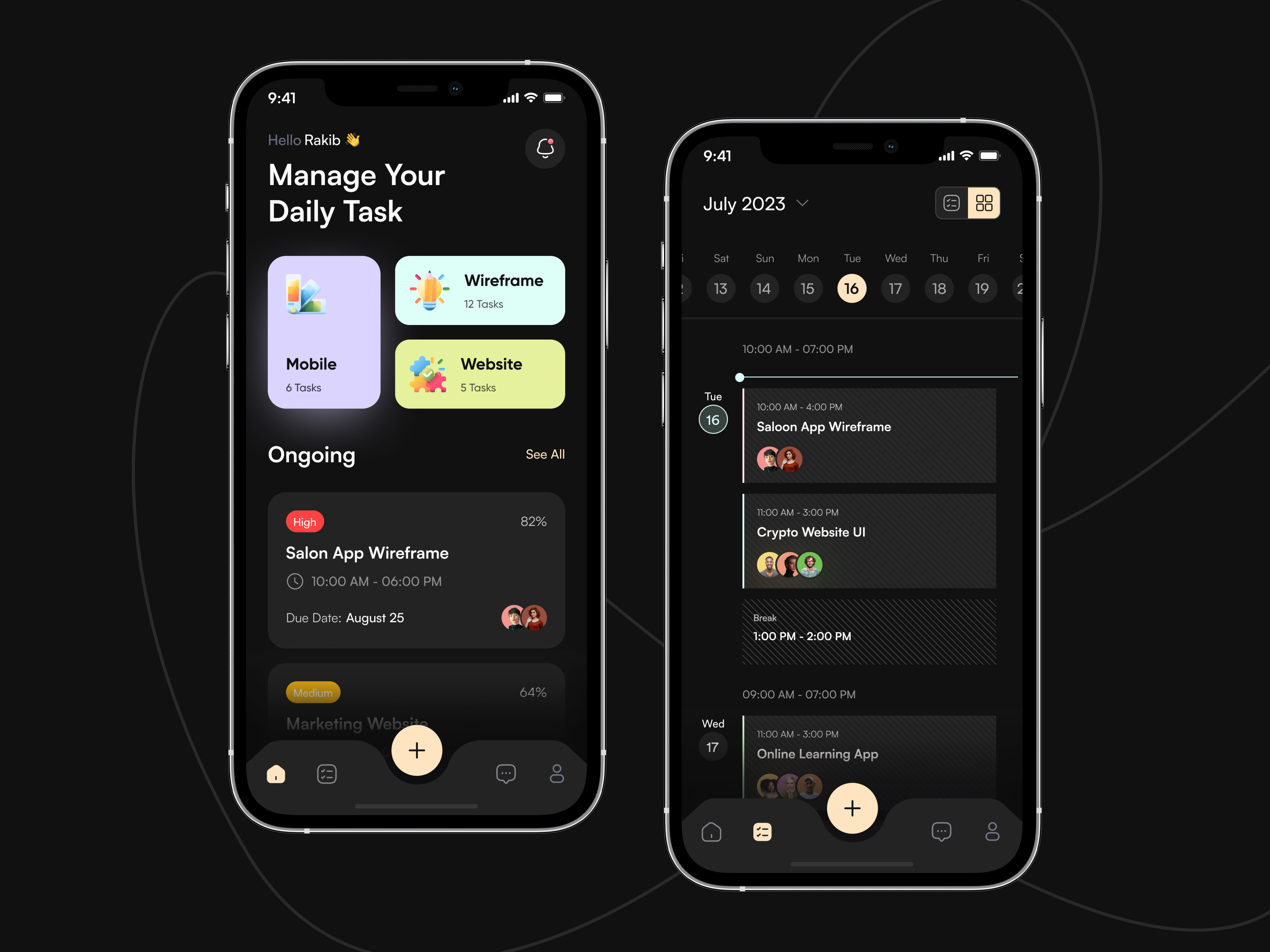 Task App UX/UI by Rakib Kowshar for Orizon: UI/UX Design Agency on Dribbble