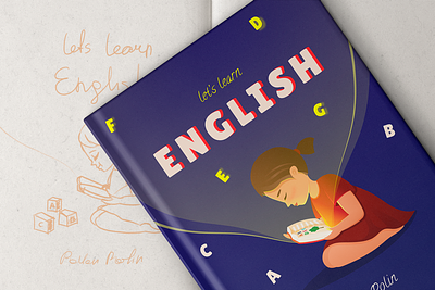 Cover design for kids English learning book art book cover coverbook design english englishbook graphic design illustration learningenglish vector