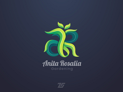 Anita Rosalia "Gardening" 3d logo amazing logo art branding colorful creative design environment gardening gradient gradient logo graphic design green identity illustration leaf logo logos modern logo nature