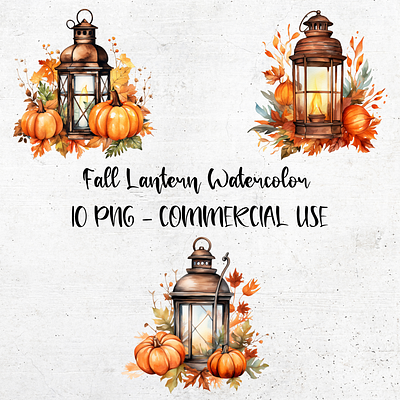 Fall Lantern Watercolor Clipart branding clipart design fall fall vibes graphic design illustration lantern logo png transparent background watercolor
