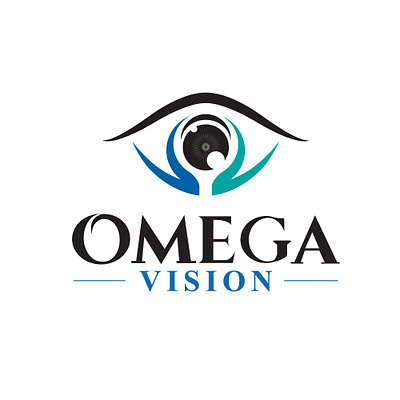 Omega Vision graphic design illustration logo vector