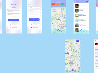 Event Tracker app event tracker figma prototype ui