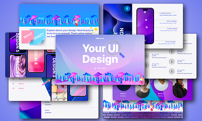 Pitch Presentation Playoff | UI Design Presentation Template animation blue cute design dribbble free powerpoint template free template graphic design illustration pitch playoff powerpoint powerpoint template presentation template purple rebound template ui
