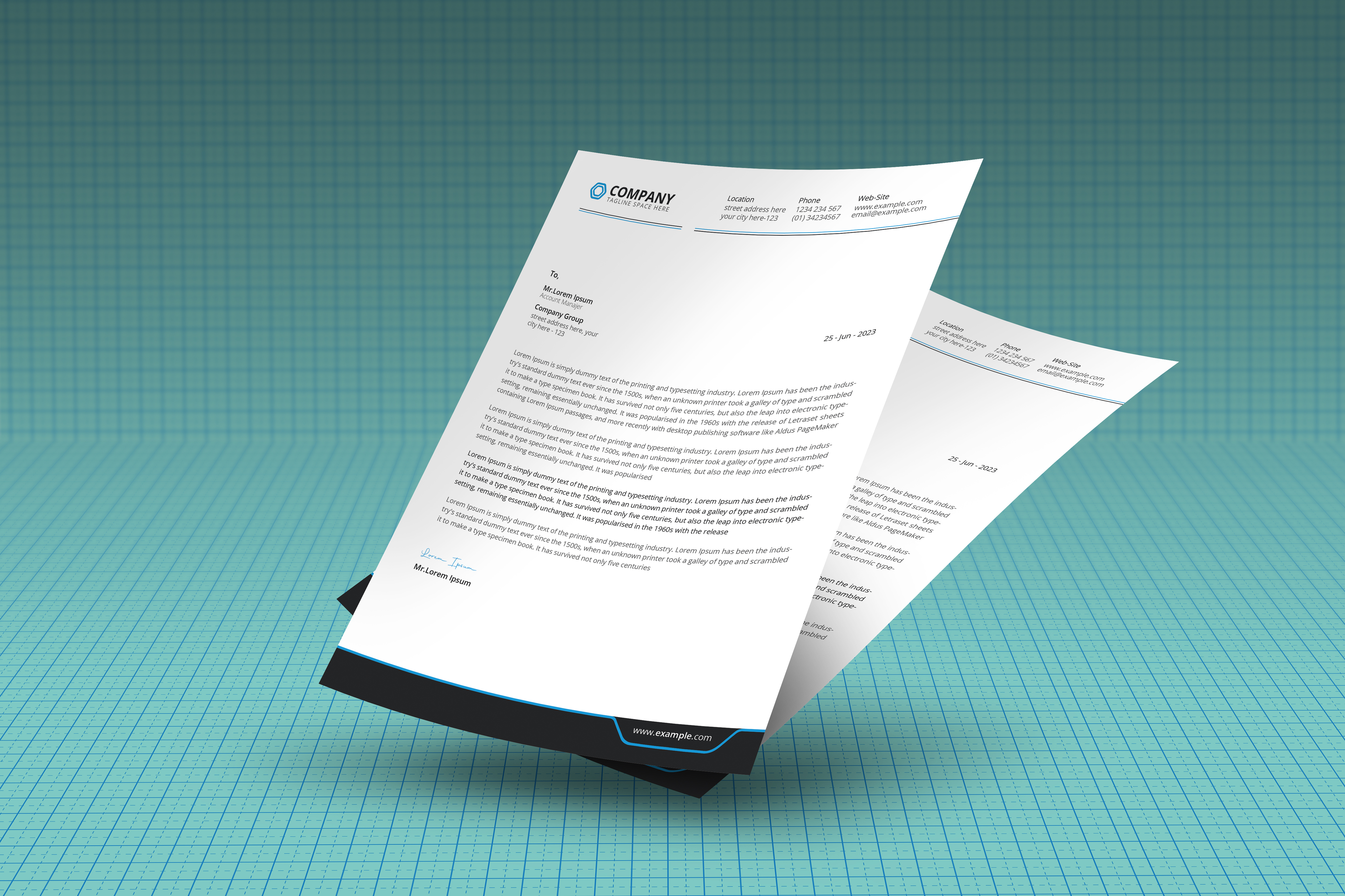 Business Letterhead Design brand identity branding business clean colorful corporate creative cute design graphic design letterhead modern template vector