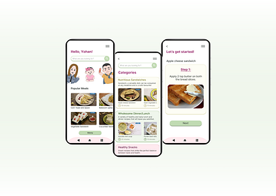 Foodbeez Mobile App design food kids learning mobile ui ux