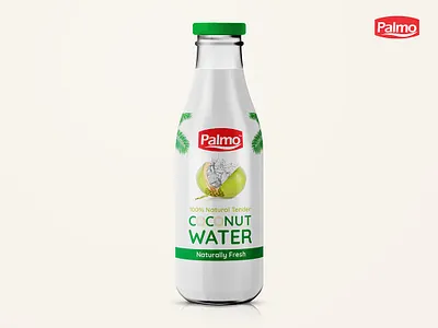 Coconut Water Bottle Design - Palmo bottledesign branding creativebranding design graphic design illustration illustrator packagedesign