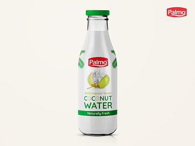 Coconut Water Bottle Design - Palmo bottledesign branding creativebranding design graphic design illustration illustrator packagedesign