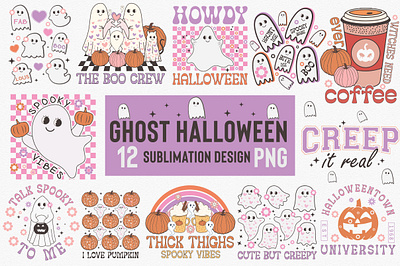 Ghost Halloween Sublimation Bundle high resolution illustration