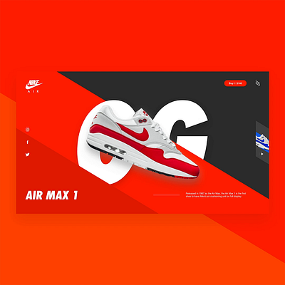 Air Max 1 - Interface concept airmax graphic design nike product ui ux