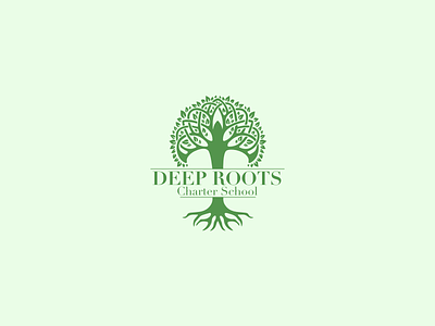 Deep Roots Unused branding charter school deep roots identity logo roots school school logo tree